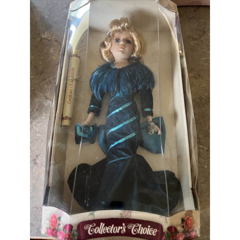 Collectors Choice Genuine Fine Bisque Porcelain Doll Mermaid Dress